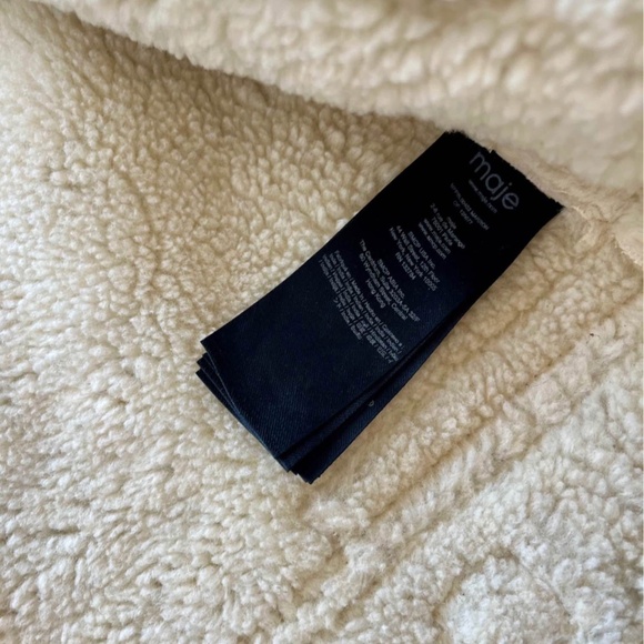 Maje Bartonfinko Shearling Jacket size S - Picture 5 of 10